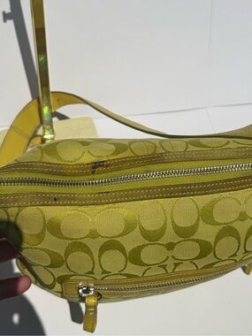 Y2K Lime Green Coach Signature East West Duffle / Soh… - Gem